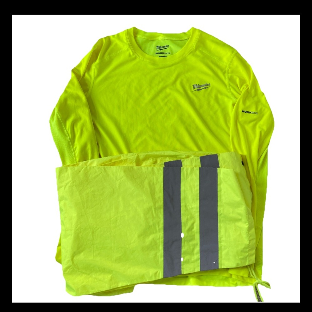 milwaukee Workskin Shirt Long Sleeve & Reflective Pants Neon Men’s XL Kishigo